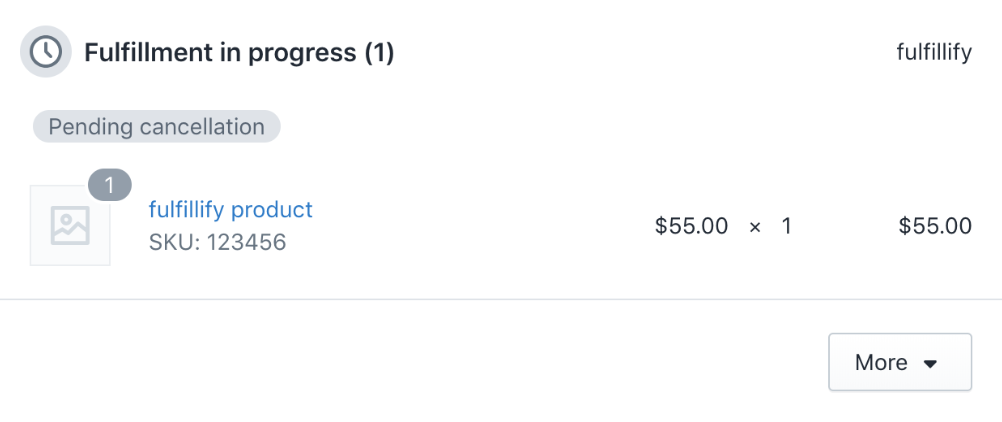 Image of the fulfillment pending cancellation
