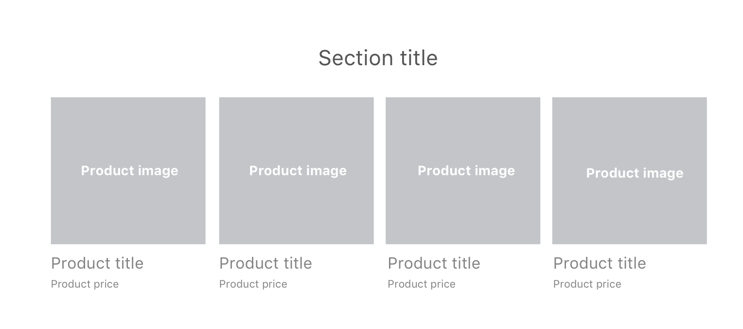 Recommended product placeholder example